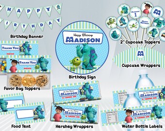 Monster Inc Cupcake Toppers | Etsy