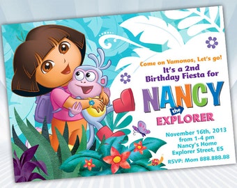 Dora Invitation Etsy