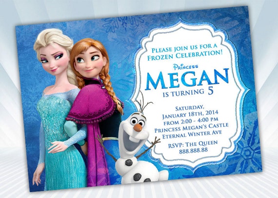 frozen invitation frozen invitation frozen etsy frozen invitation