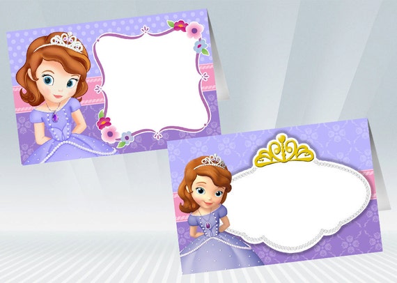 Sofia the First Food Tent / Food Label | Etsy