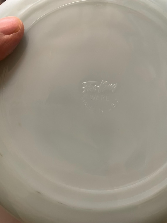 ヴィンテージ ファイヤーキング ターコイズ サラダプレート 3枚