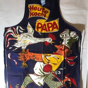 Vintage Original Kolf Muster Geschutzt grilling apron- Heute Kocht Papa