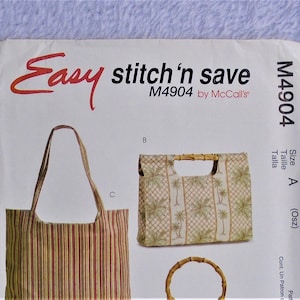 McCall&#39;s 4904 Pattern, New, Uncut, Handbags and Totes Pattern