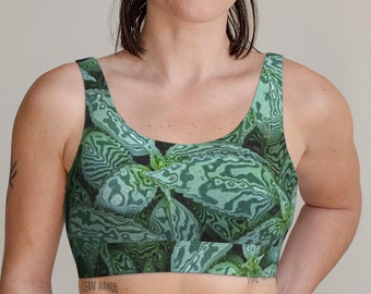 Scoop Bralette • 'Transformation' Design • Versatile, Comfortable, Classy, Stylish • Stretchy Crop Top, Undergarment, Apparel