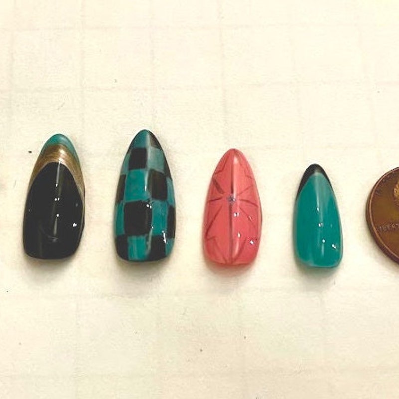 Demon Slayer Nails - Etsy
