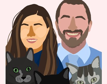 Custom Digital Family Portrait