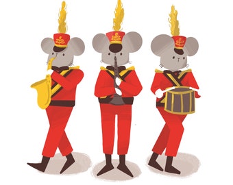 Marching Mice - 5x5 Print