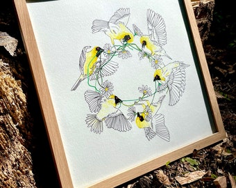 Original Mixed Media - Daisy Crown