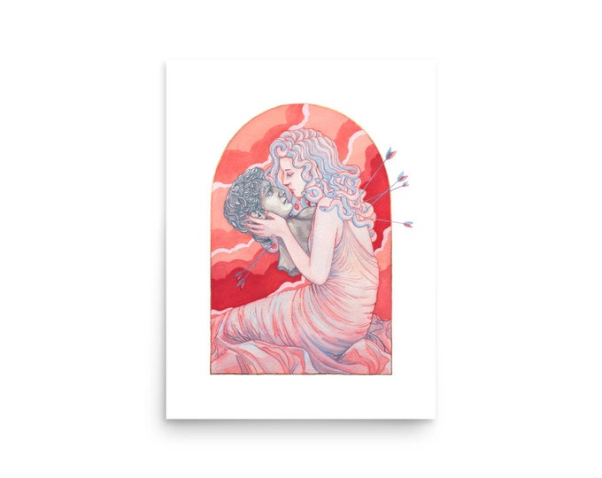 Mixed Media Art Prints - At First Sight
