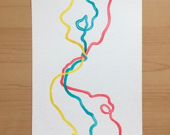 Original Watercolor - “In Knots” No. 1