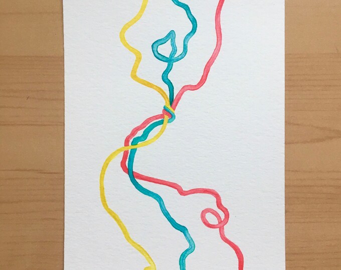 Original Watercolor - “In Knots” No. 1