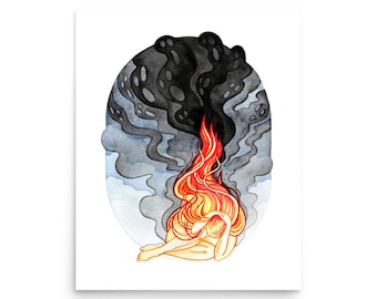 Watercolor Art Prints - Haunting Thoughts No. 2