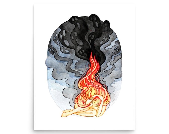 Watercolor Art Prints - Haunting Thoughts No. 2