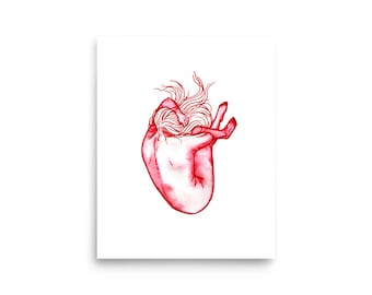 Mixed Media Art Prints - Human Heart No. 4