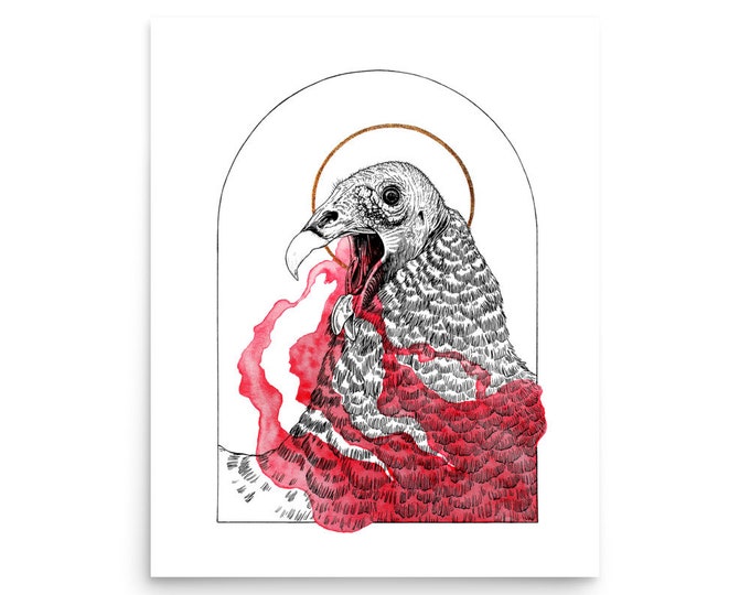 Mixed Media Art Prints - Grim Print