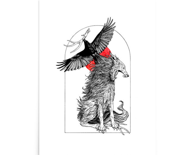 Mixed Media Art Prints - Wishbone Print