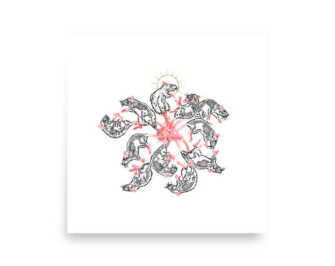 Mixed Media Art Prints - The Rat King