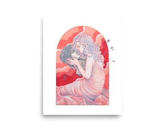 Mixed Media Art Prints - At First Sight