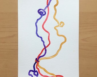 Original Watercolor - “In Knots” No. 2