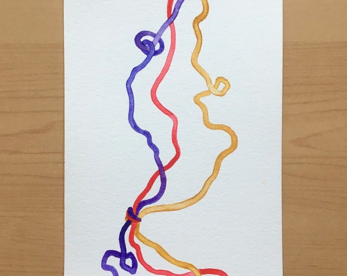 Original Watercolor - “In Knots” No. 2