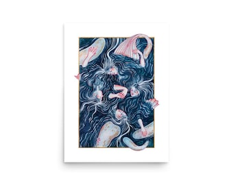 Mixed Media Art Prints - Pool Party
