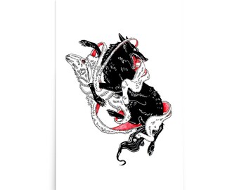 Mixed Media Art Prints - The False Prophet