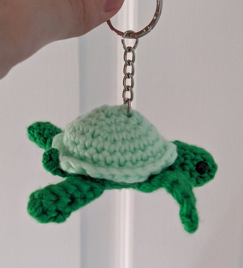 Crochet Turtle Keyring Handmade Key Chain UK Seller Fast Etsy