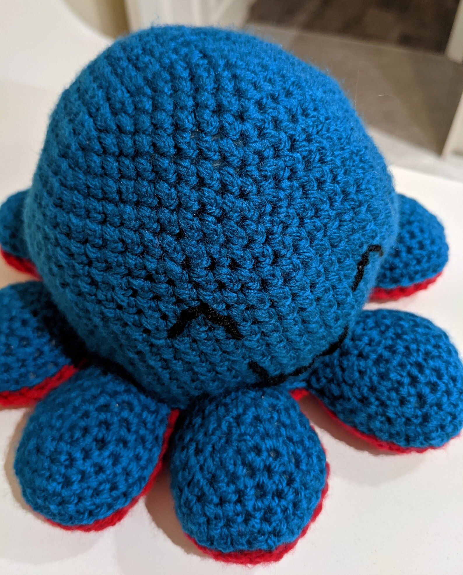 Crochet Reversible Octopus Happy Sad Mood Plush Teddy Gift | Etsy