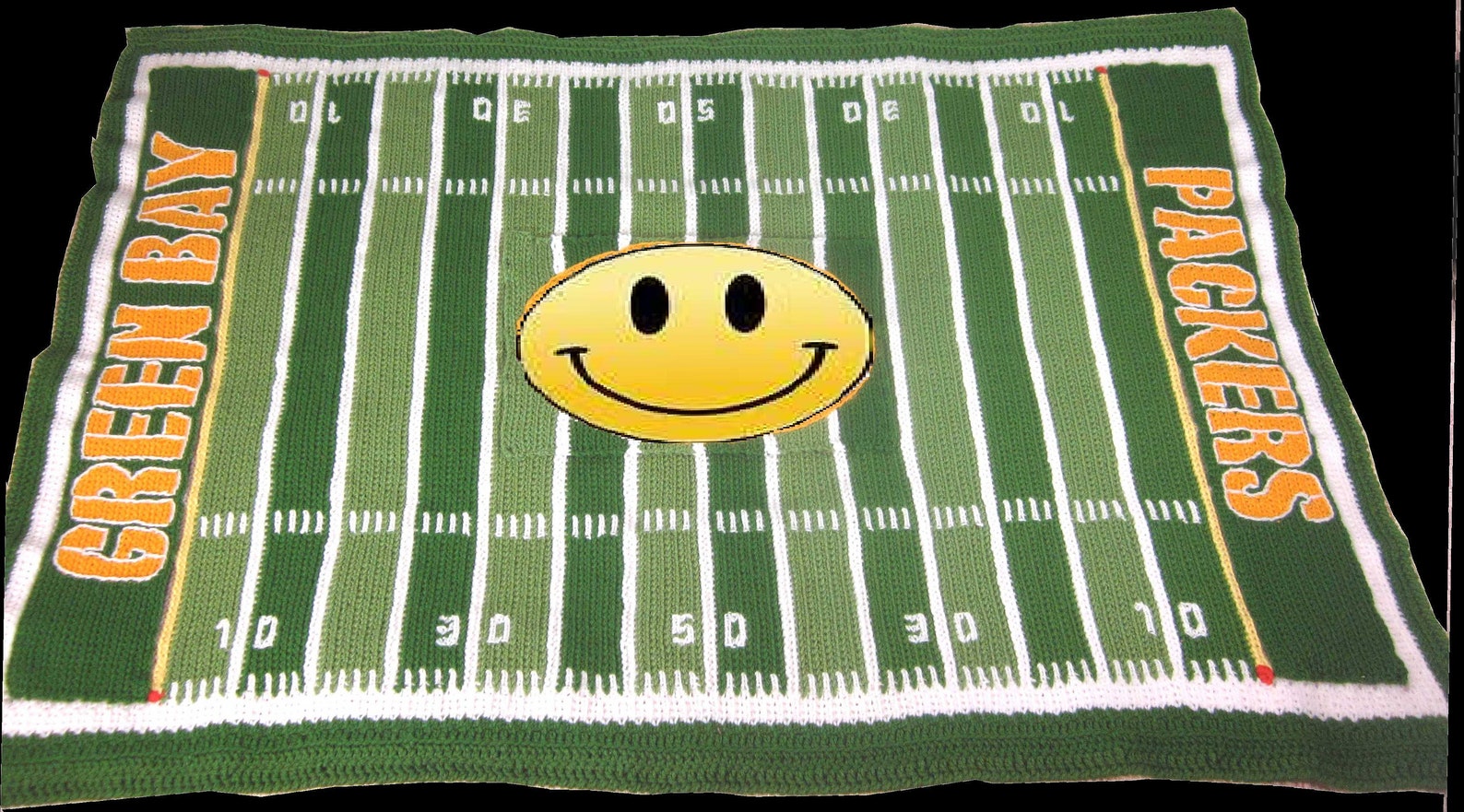 Pattern Chart for Crochet Football Field Afghan Blanket Etsy Canada