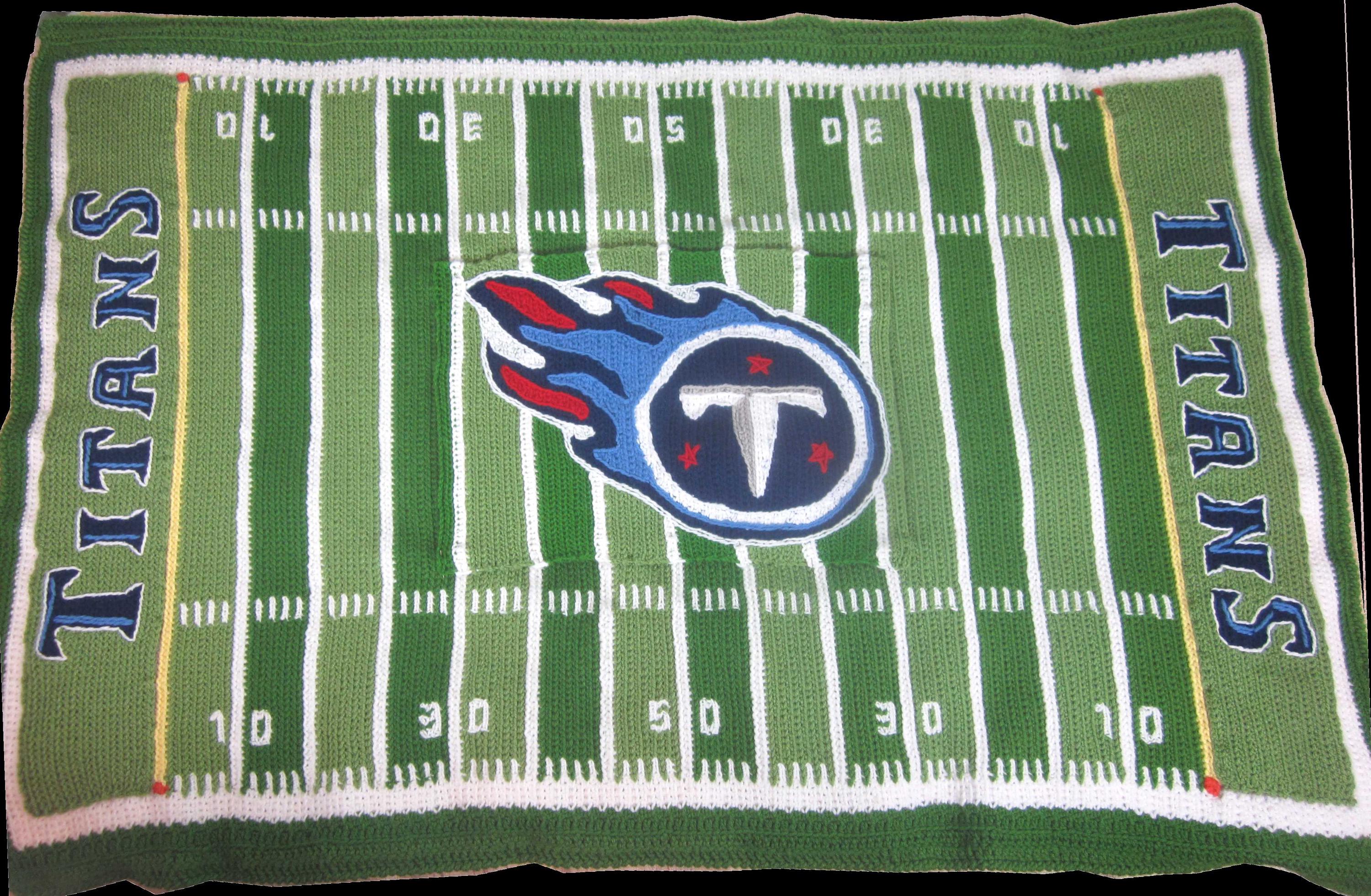 Pattern Chart to Crochet Football Field Afghan Blanket - Tennessee Titans -  Etsy, image size:3000x1960