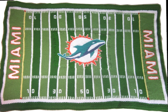 Pattern Chart for Crochet Football Field Afghan Blanket - Miami