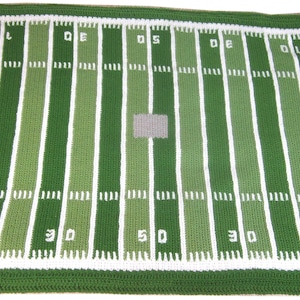 Kansas City Chiefs - Pattern Chart and Directions for Crochet Football Field Afghan Blanket