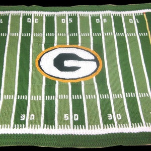 Pattern Chart for Crochet Football Field Afghan Blanket - Green Bay Packers