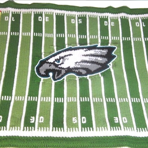 Strickmuster für Fussballfeld Häkeldecke - Philadelphia Eagles