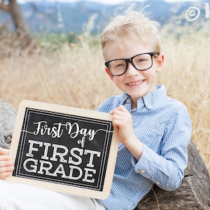 Mega Set of 52 First and Last Day of School Chalkboard Signs | Printable 8.5x11 High Resolution Files | Use again and again!