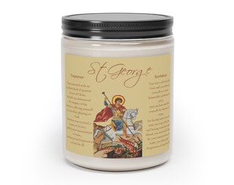 ST GEORGE - with troparion and kontakion - Scented Candle, 9oz
