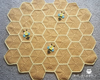 Baby Bumblebee Blanket Crochet Pattern - Instant PDF Download