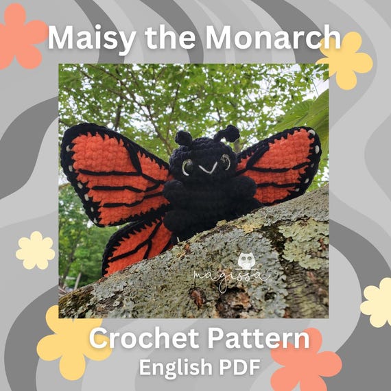 Maisy the Monarch Butterfly Plushie Pattern - Blue Morpho