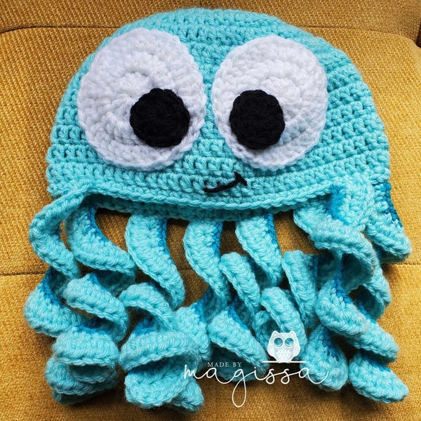 Octopus Hat Crochet Pattern - Instant PDF Download