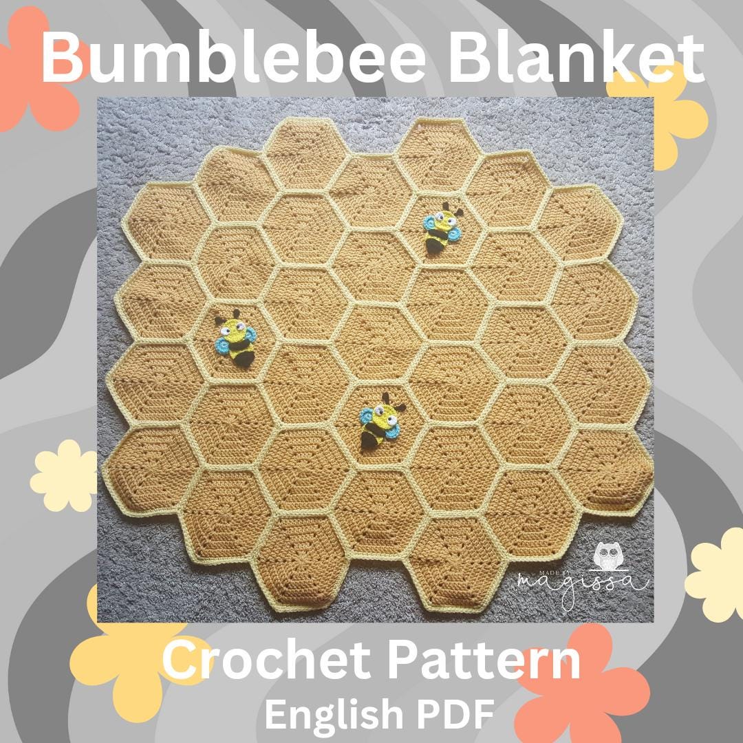 Baby Bumblebee Blanket Crochet Pattern Instant PDF Download