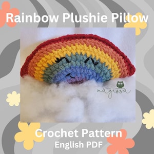Rainbow Plushie Pillow Pattern - Instant PDF Download - Emotional Support Rainbow