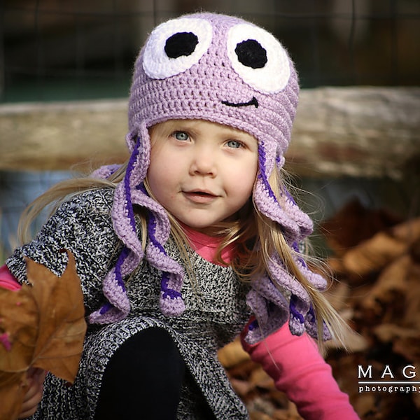 Crochet Octopus Hat - Handmade Crochet - Cozy Winter Hat