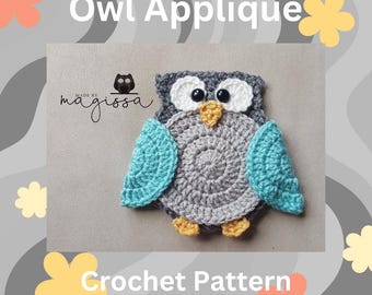 Hoot Owl Applique Crochet Pattern - Instant PDF Download