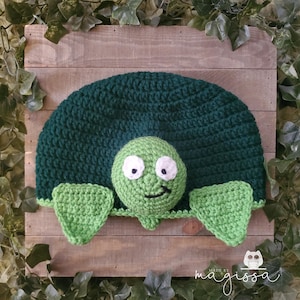 Crochet Turtle Hat - Handmade Crochet - Cozy Winter Beanie