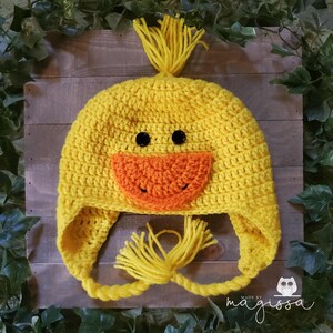 Crochet Duck Hat - Crochet Goose Hat - Handmade Crochet - Cozy Winter Hat