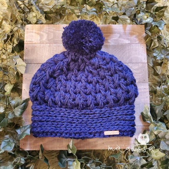 Cozy Winter Hat - Handmade Crochet - Chunky Plume Beanie - Etsy display picture 2