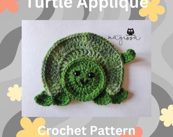 Schildkröte Applikation Häkelanleitung - Sofort PDF Download