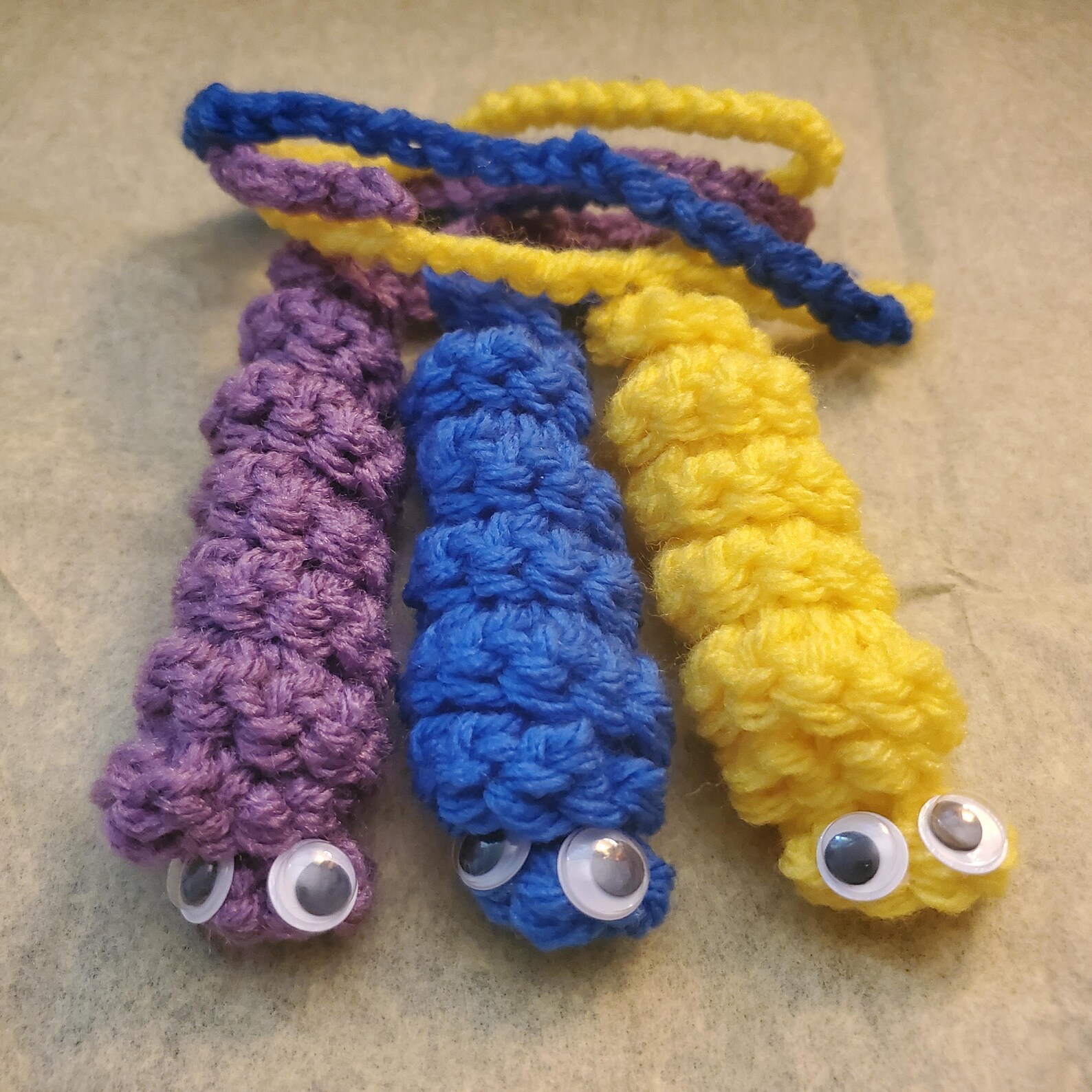 Crochet Wiggly Bookworm - Emotional Support Bookworm - Book Lover Gift ...
