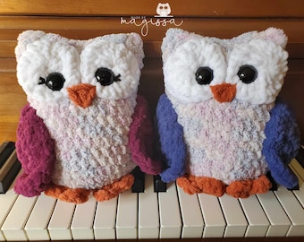 Conjunto de patrones de peluche de búho (Quinn & Quincy) - Descarga instantánea de PDF - Búhos de apoyo emocional