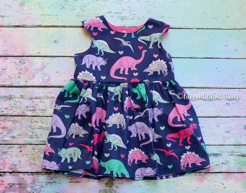 Dinosaur Dress, Birthday Party Dress, Girls Dinosaur Dress Dinosaur Dress, Birthday Party Dress, Girls Dinosaur Dress